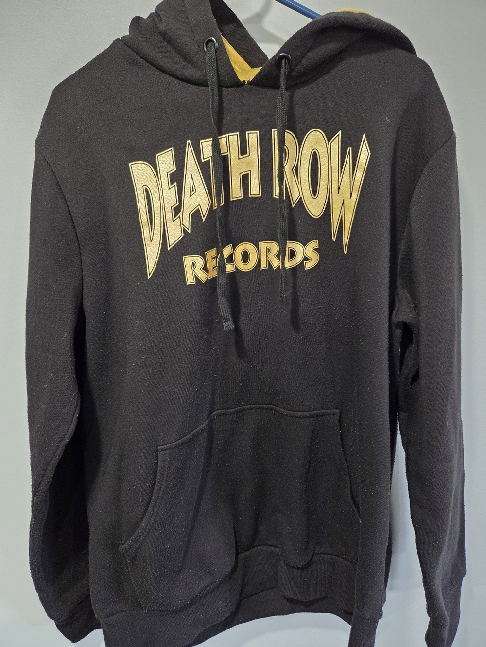 Death Row Records x Crooks & Castles Black Gold Graphic Hoodie Sweatshirt XL